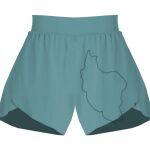 Ladies Flowy Overlay Shorts Thumbnail