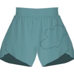 Ladies Flowy Overlay Shorts Thumbnail