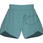 Ladies Flowy Overlay Shorts Thumbnail