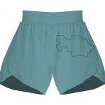 Ladies Flowy Overlay Shorts Thumbnail