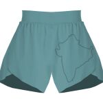 Ladies Flowy Overlay Shorts Thumbnail