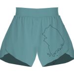 Ladies Flowy Overlay Shorts Thumbnail