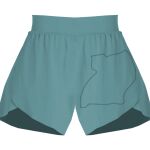 Ladies Flowy Overlay Shorts Thumbnail
