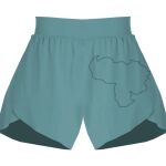 Ladies Flowy Overlay Shorts Thumbnail