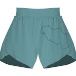 Ladies Flowy Overlay Shorts Thumbnail
