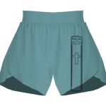 Ladies Flowy Overlay Shorts Thumbnail