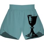 Ladies Flowy Overlay Shorts Thumbnail