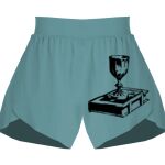 Ladies Flowy Overlay Shorts Thumbnail