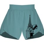 Ladies Flowy Overlay Shorts Thumbnail
