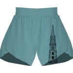 Ladies Flowy Overlay Shorts Thumbnail