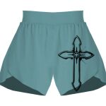 Ladies Flowy Overlay Shorts Thumbnail