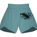 Ladies Flowy Overlay Shorts Thumbnail