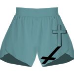 Ladies Flowy Overlay Shorts Thumbnail