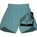 Ladies Flowy Overlay Shorts Thumbnail