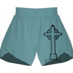 Ladies Flowy Overlay Shorts Thumbnail