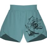 Ladies Flowy Overlay Shorts Thumbnail