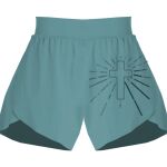 Ladies Flowy Overlay Shorts Thumbnail