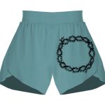 Ladies Flowy Overlay Shorts Thumbnail