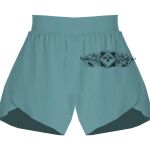 Ladies Flowy Overlay Shorts Thumbnail