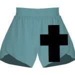 Ladies Flowy Overlay Shorts Thumbnail