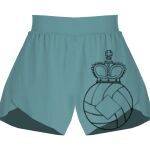 Ladies Flowy Overlay Shorts Thumbnail