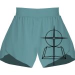Ladies Flowy Overlay Shorts Thumbnail