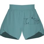 Ladies Flowy Overlay Shorts Thumbnail