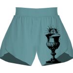 Ladies Flowy Overlay Shorts Thumbnail