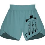 Ladies Flowy Overlay Shorts Thumbnail