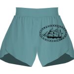 Ladies Flowy Overlay Shorts Thumbnail