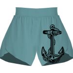 Ladies Flowy Overlay Shorts Thumbnail