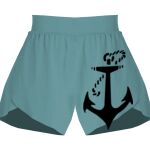 Ladies Flowy Overlay Shorts Thumbnail