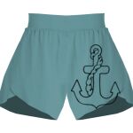 Ladies Flowy Overlay Shorts Thumbnail