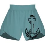 Ladies Flowy Overlay Shorts Thumbnail