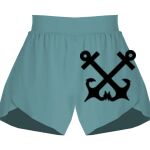 Ladies Flowy Overlay Shorts Thumbnail