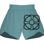 Ladies Flowy Overlay Shorts Thumbnail