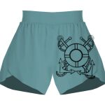 Ladies Flowy Overlay Shorts Thumbnail
