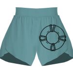 Ladies Flowy Overlay Shorts Thumbnail
