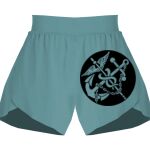 Ladies Flowy Overlay Shorts Thumbnail