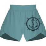 Ladies Flowy Overlay Shorts Thumbnail