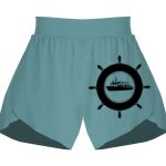 Ladies Flowy Overlay Shorts Thumbnail