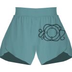 Ladies Flowy Overlay Shorts Thumbnail