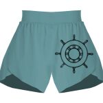 Ladies Flowy Overlay Shorts Thumbnail