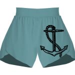 Ladies Flowy Overlay Shorts Thumbnail