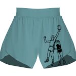 Ladies Flowy Overlay Shorts Thumbnail