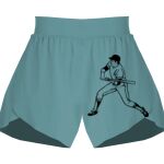 Ladies Flowy Overlay Shorts Thumbnail