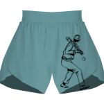 Ladies Flowy Overlay Shorts Thumbnail