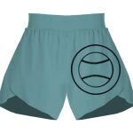 Ladies Flowy Overlay Shorts Thumbnail