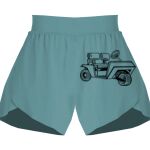 Ladies Flowy Overlay Shorts Thumbnail