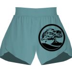 Ladies Flowy Overlay Shorts Thumbnail